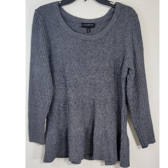 Lane Bryant Sweater Womens Size 18/20 Gray Heavy Sweater Boho Casual Winter - Picture 1 of 7